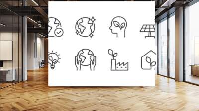 set of environment icons, ecology, sustainable, Wall mural