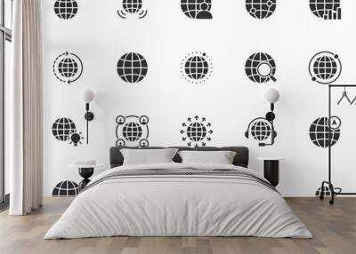 set of global icon, travel, world Wall mural