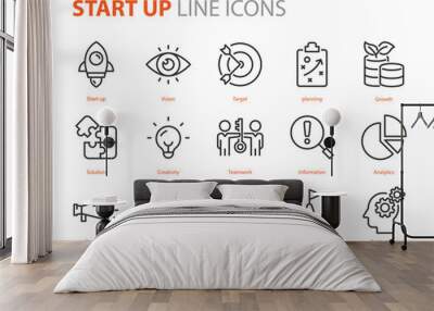 set of starup icons, business, work, success Wall mural