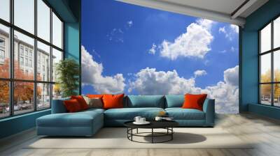 beautiful cloud on clear blue sky at daylight and sunlight for s Wall mural