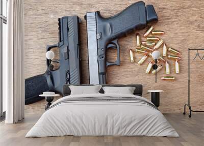 gun and ammunition Wall mural