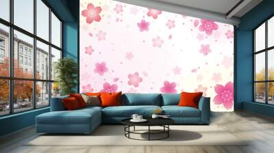 満開の桜吹雪 Wall mural