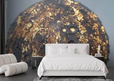 Grey surface of the moon Wall mural