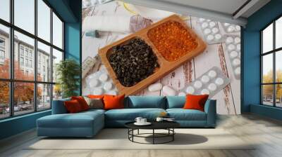 Medications for treating a disease Wall mural