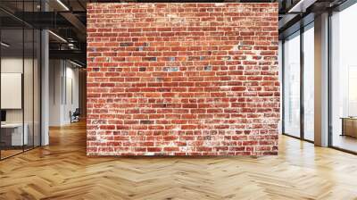 brick wall, old red brick background, Wall mural