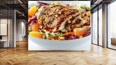 Brightly colored Asian chicken salad with lively ingredients Wall mural