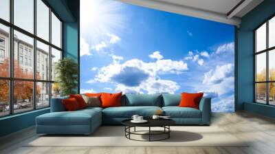 A beautiful sky clouds in nature in an atmosphere of clean air Wall mural