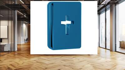 Blue Holy bible book icon isolated on transparent background. Wall mural