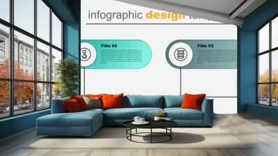 Set line Meteorology thermometer, Bowl, Industrial hook and Worldwide. Business infographic template. Vector Wall mural