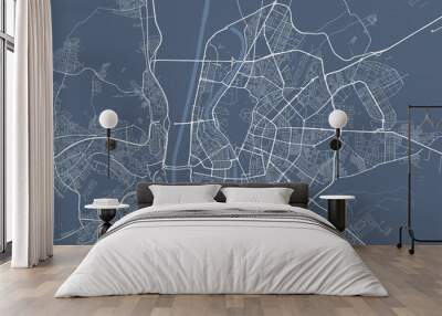 Seville map. Seville city map poster. Map of Seville street, urban area. Wall mural