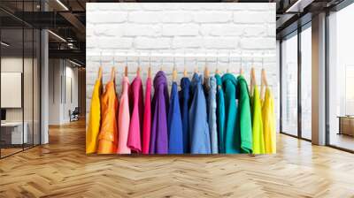 Wardrobe of women’s clothing blouses and shirts Wall mural