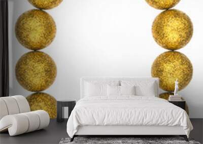 Numeral 0, zero, from decorative balls, isolated on white background Wall mural