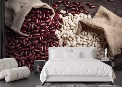 beans red and white. Wall mural