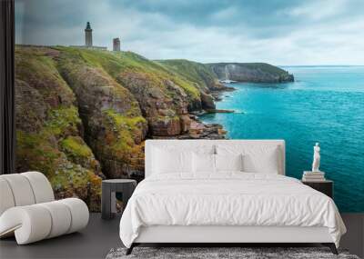 coastal landscape Bretagne, France Wall mural