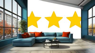 Five stars customer product rating review flat icon for apps and websites. Wall mural