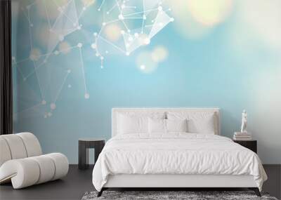 abstract blue science background Wall mural