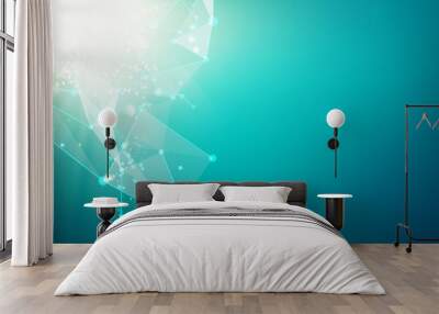 abstract blue science background Wall mural