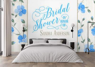 Bridal Shower invitation. Wall mural