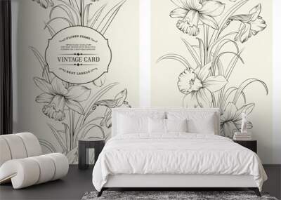 Daffodil flower. Wall mural