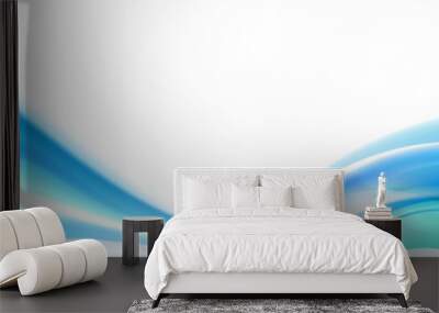 shining blue flow. Wall mural