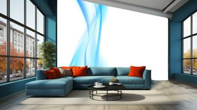 Shining blue flow. Wall mural