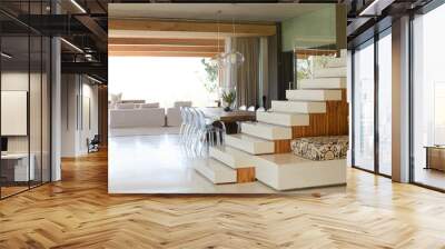 Staircase in modern house Wall mural