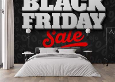 Black Friday Sale Poster Wall mural