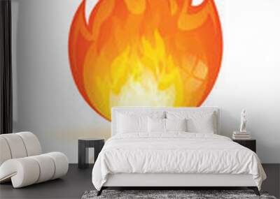 Icone - bouton feu Wall mural