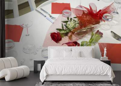 Rose on the table Wall mural