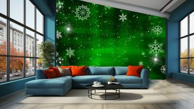 christmas background green Wall mural