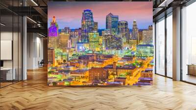 Kansas City, Missouri, USA downtown cityscape Wall mural