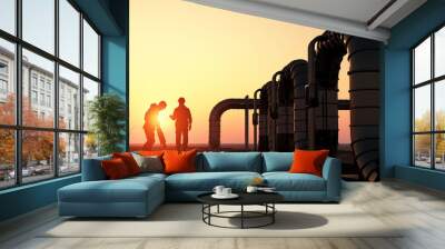 the pipe. Wall mural