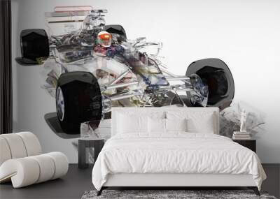 Transparent model cars. Wall mural