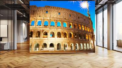 The famous Colosseum in Rome, Italy. Wall mural