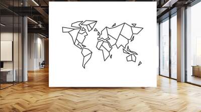 Abstract geometric world map, vector illustration EPS 10 Wall mural