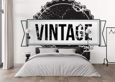 Vintage sign, stamp, grunge design Wall mural