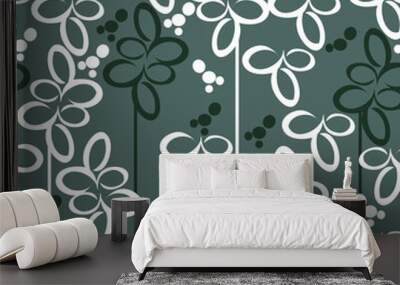 seamless floral pattern with flowers Wall mural