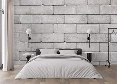 Old cinder block wall background, brick texture and background. Wall mural