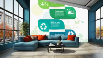 Environment. Let's Save the World Together Wall mural