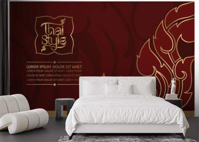 Thai Art vector Wall mural