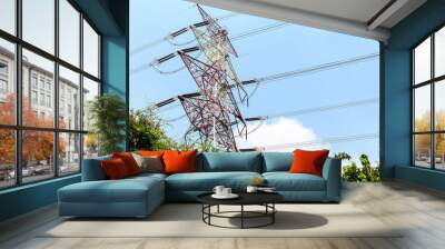 High voltage power pole Wall mural