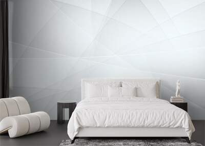 Abstract geometric gray and white curve line gradient background. for design backdrop banner for business and medical. Wall mural