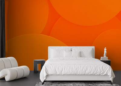 Circles orange texture background. Simple modern design use for summer holiday concept. Wall mural