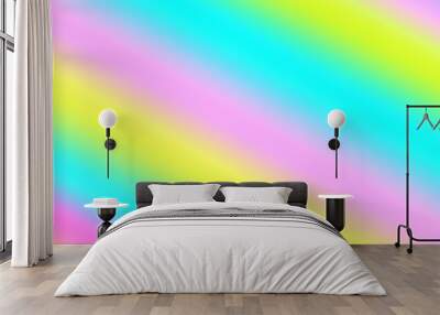 Colorful gradient in pastel sky with rainbow background. Abstract color bright candy background. Wall mural