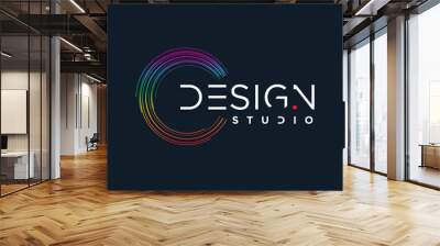 Abstract logo for studio design with creative modern concept Wall mural