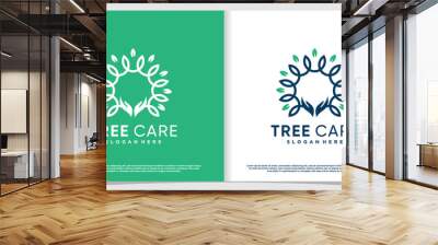 Tree life logo with modern human style Premium Vector part 2 Wall mural