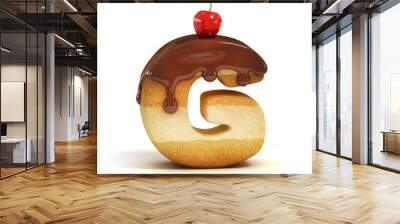 cake 3d font letter g Wall mural