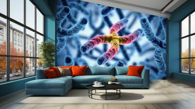 chromosomes 3d illustration Wall mural