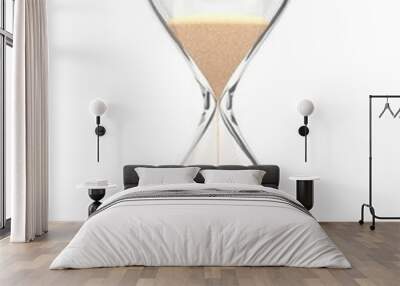 hourglass, sandglass, sand timer, sand clock isolated Wall mural