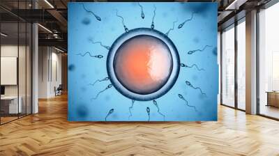 sperm and egg cell Wall mural